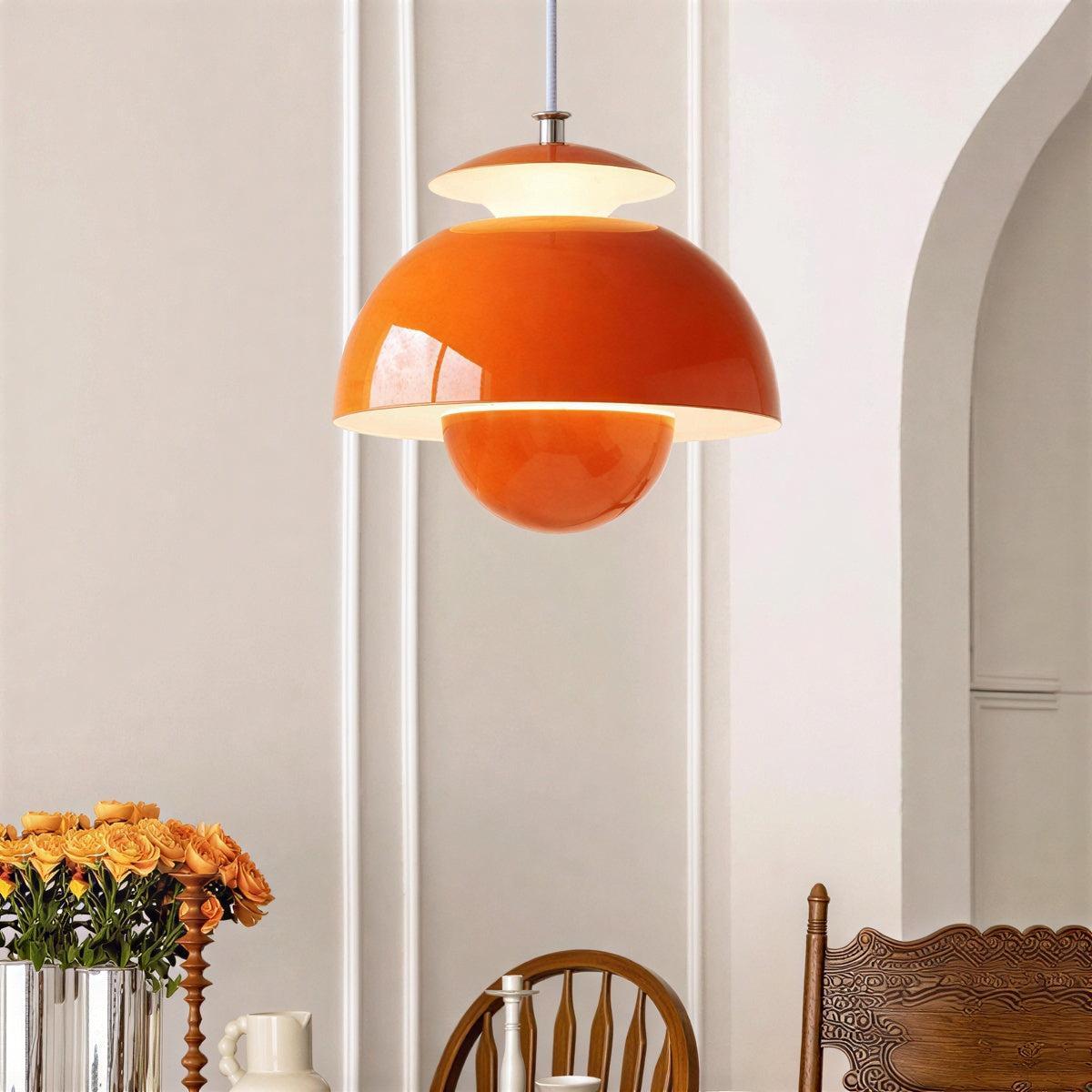 Modern Ceiling Pendant Light With Layered Flower Bud Design