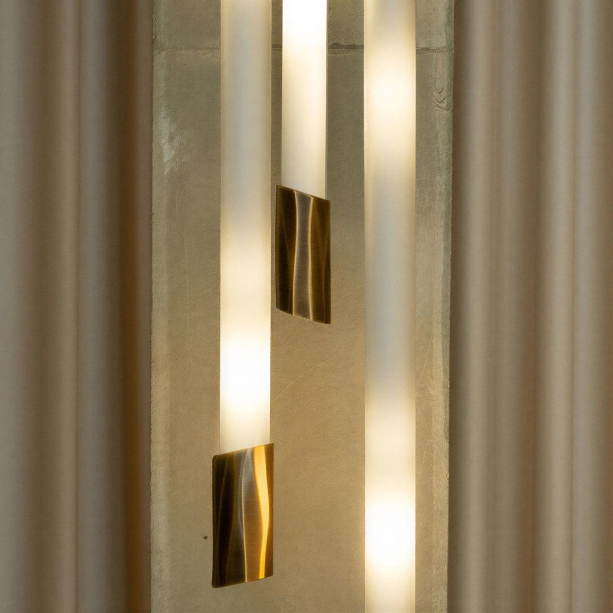 Modern Chandelier Light With Dimmable Vertical Tube Pendant Lights