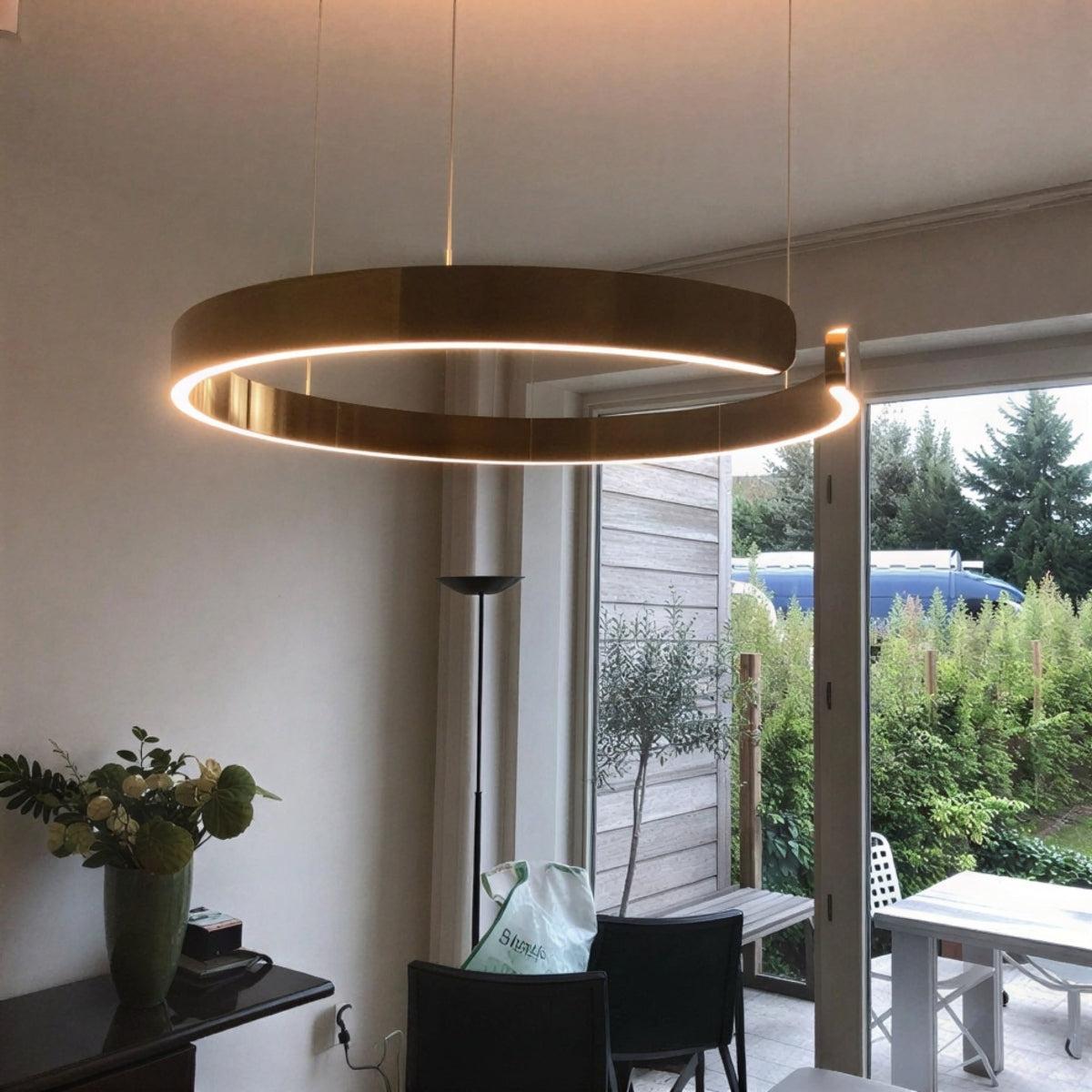 Modern Circular LED Halo Chandelier Pendant Ceiling Light
