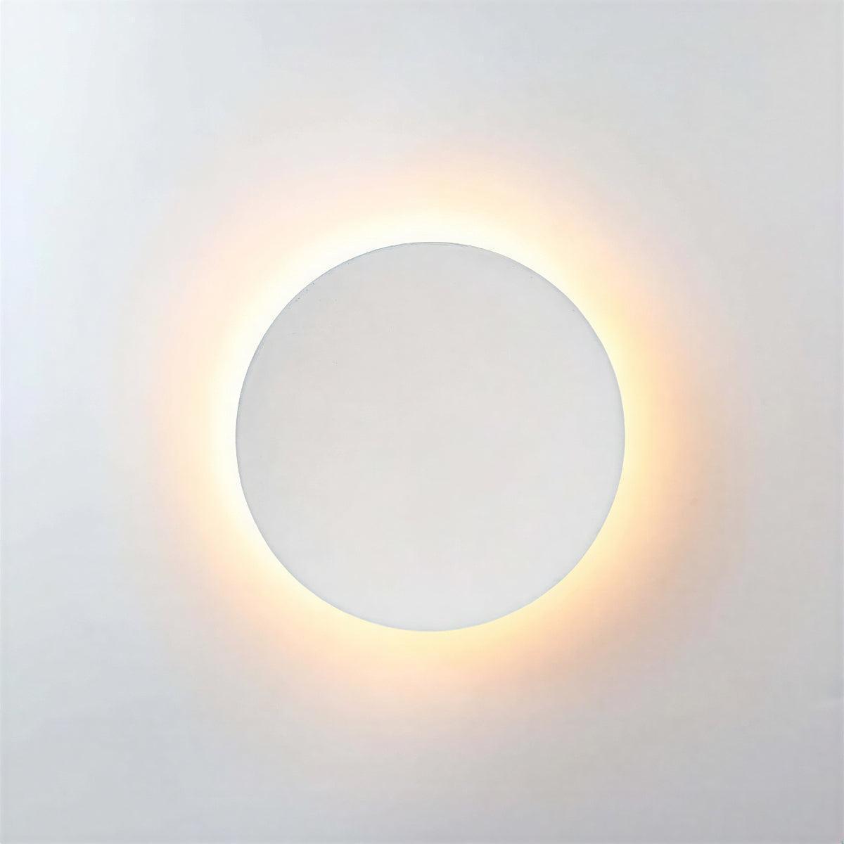 Modern Circular Outdoor Wall Lights With Minimalist Halo Glow