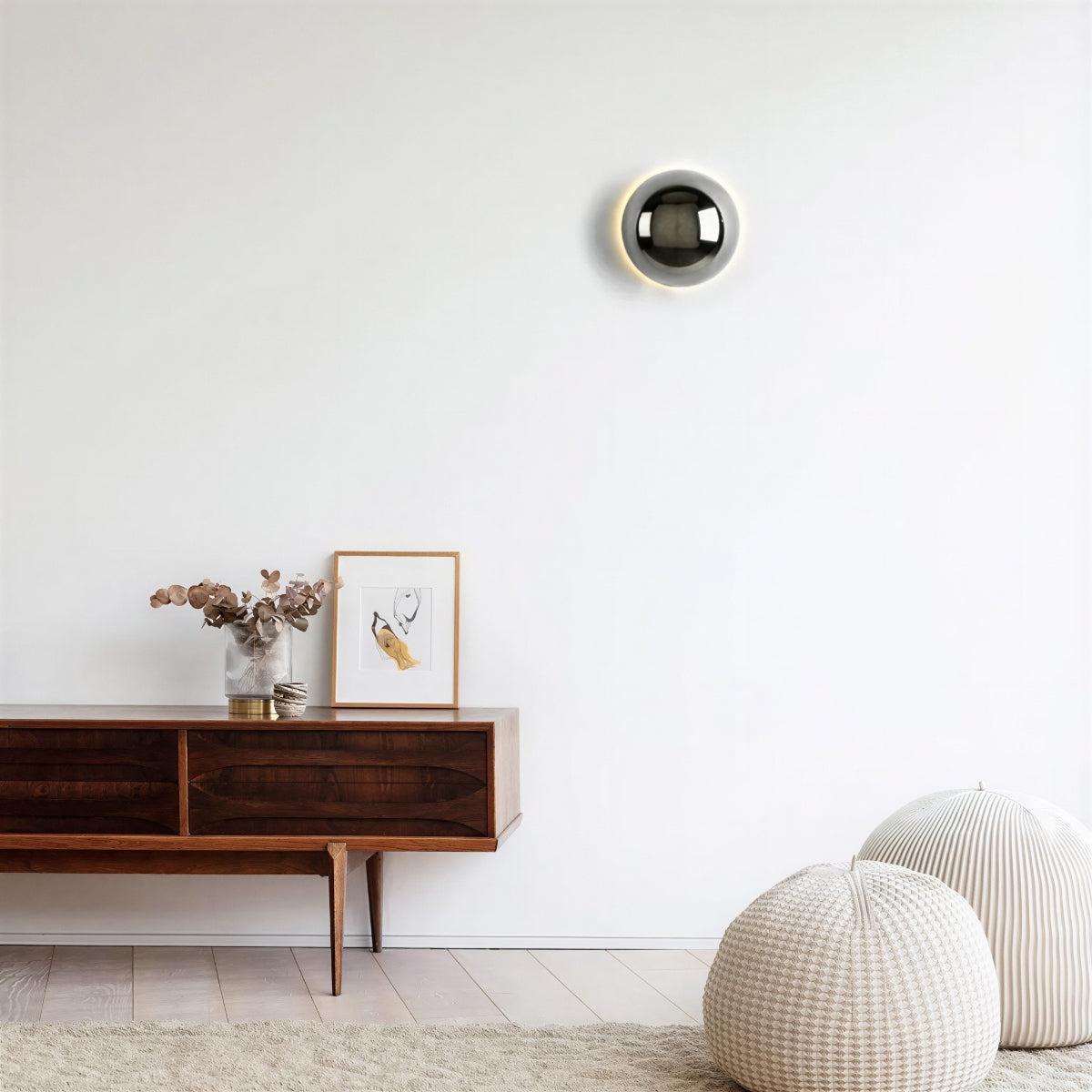 Modern Indoor Wall Light With Decorative Round Orb