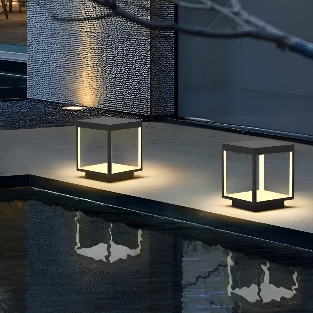 Modern LED Solar Garden Post Light