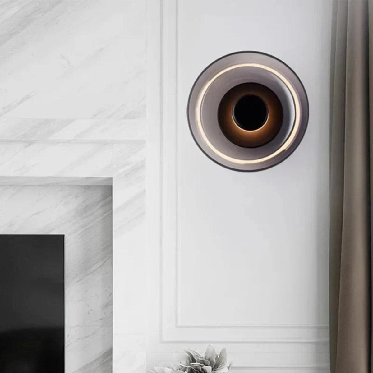 Modern Round Glass Shade Wall Light