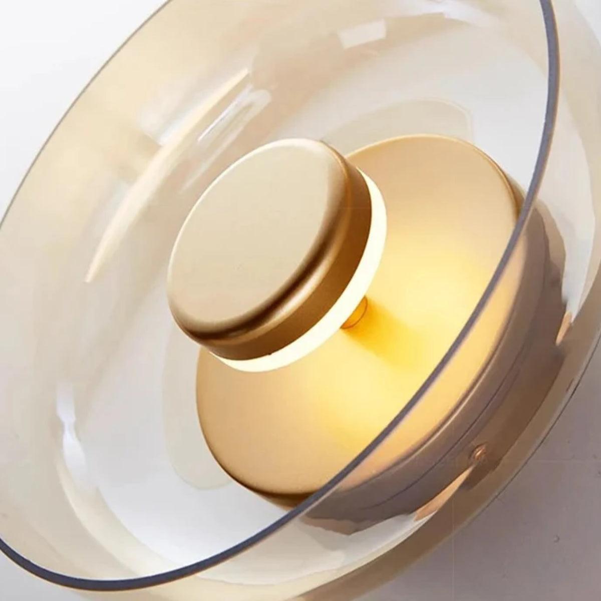 Modern Round Glass Shade Wall Light