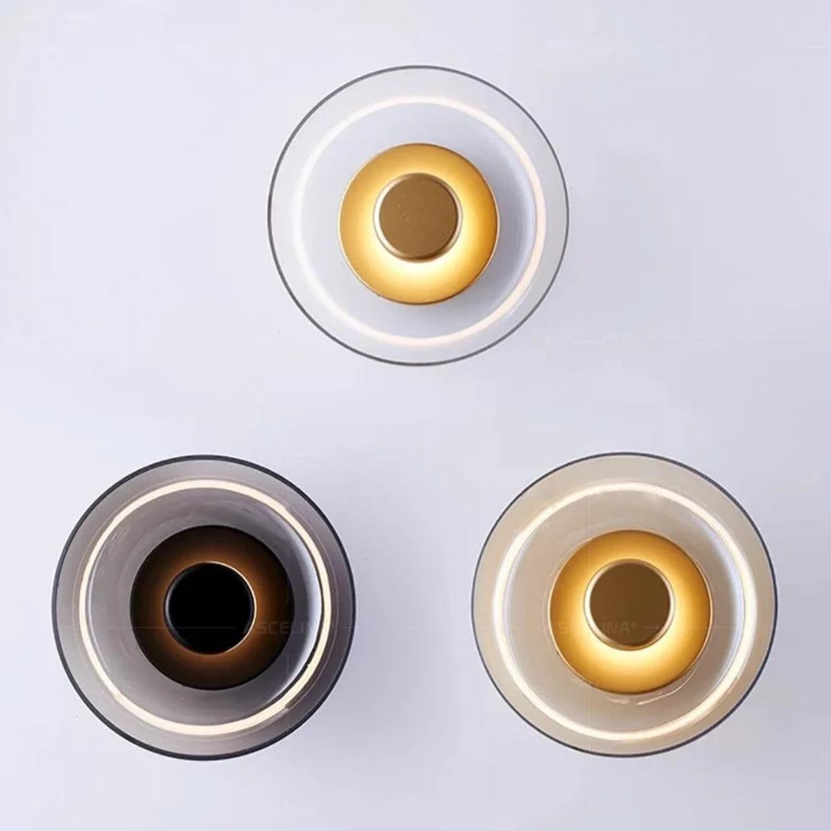 Modern Round Glass Shade Wall Light