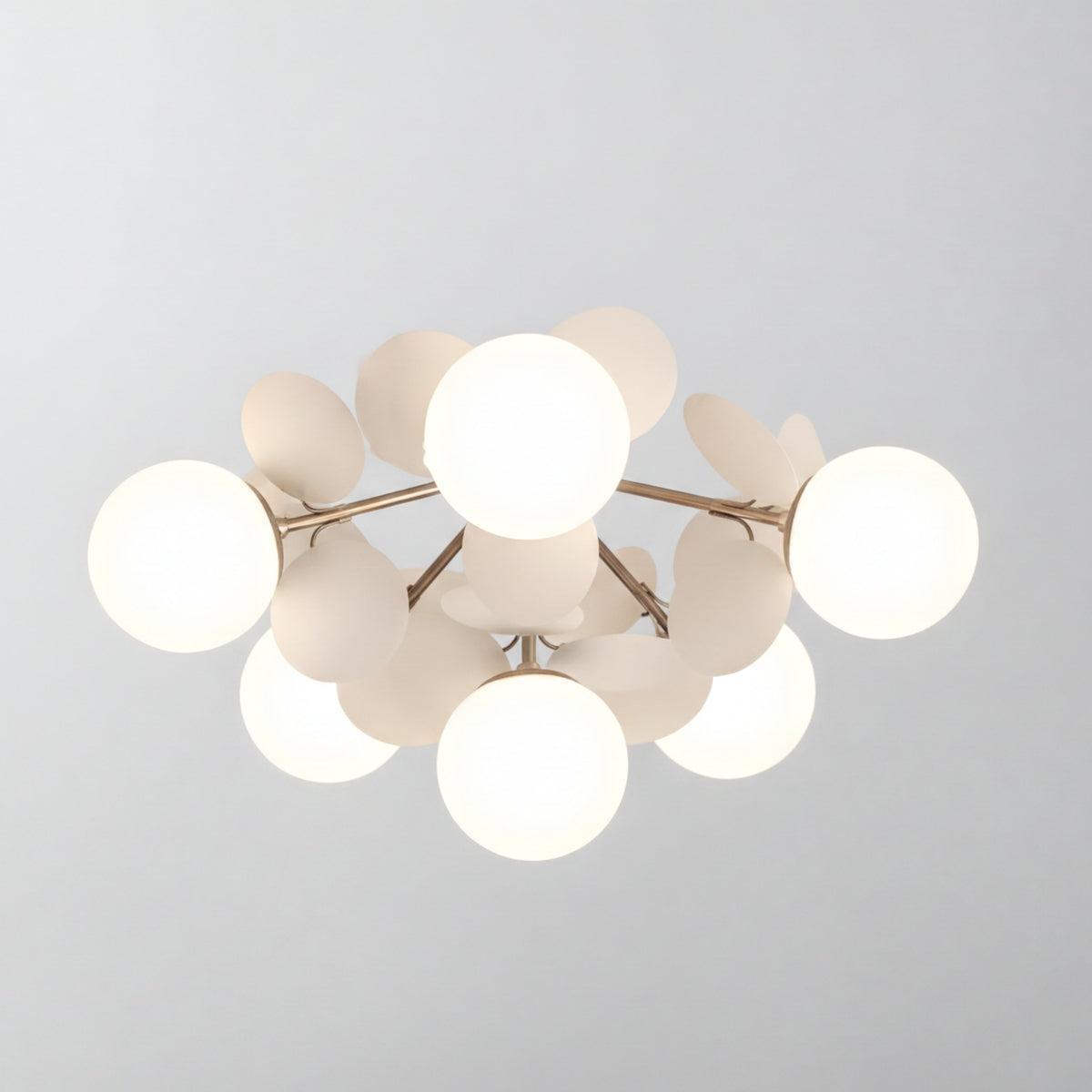 Modern Semi Flush Mount Ceiling Light With Spherical Globe Design