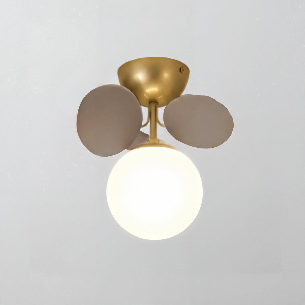 Modern Semi Flush Mount Ceiling Light With Spherical Globe Design