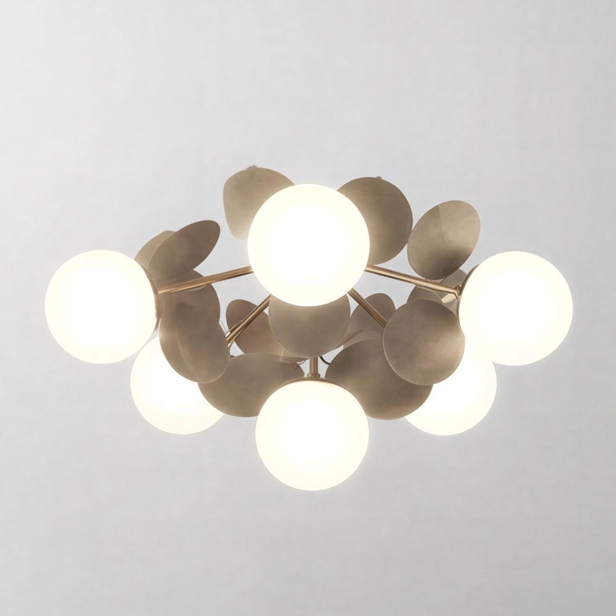 Modern Semi Flush Mount Ceiling Light With Spherical Globe Design