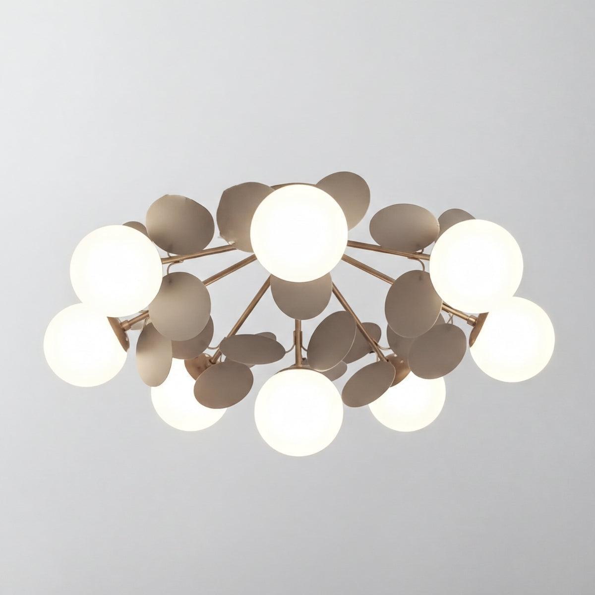 Modern Semi Flush Mount Ceiling Light With Spherical Globe Design