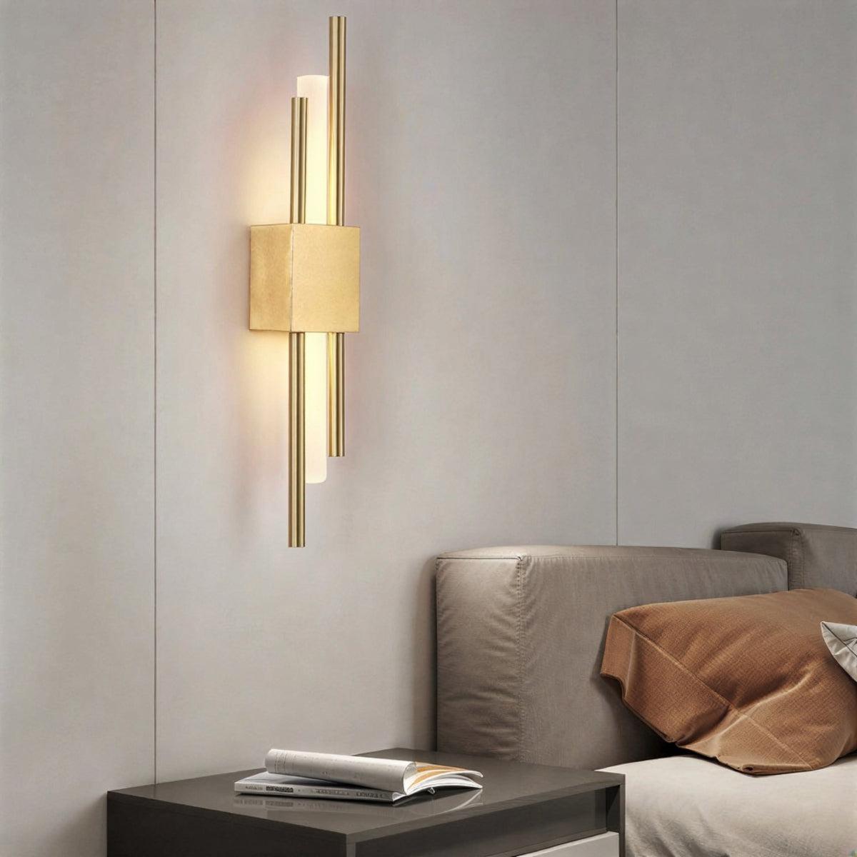 Modern Sleek Vertical Wall Lamp With Architectural Sconce Design