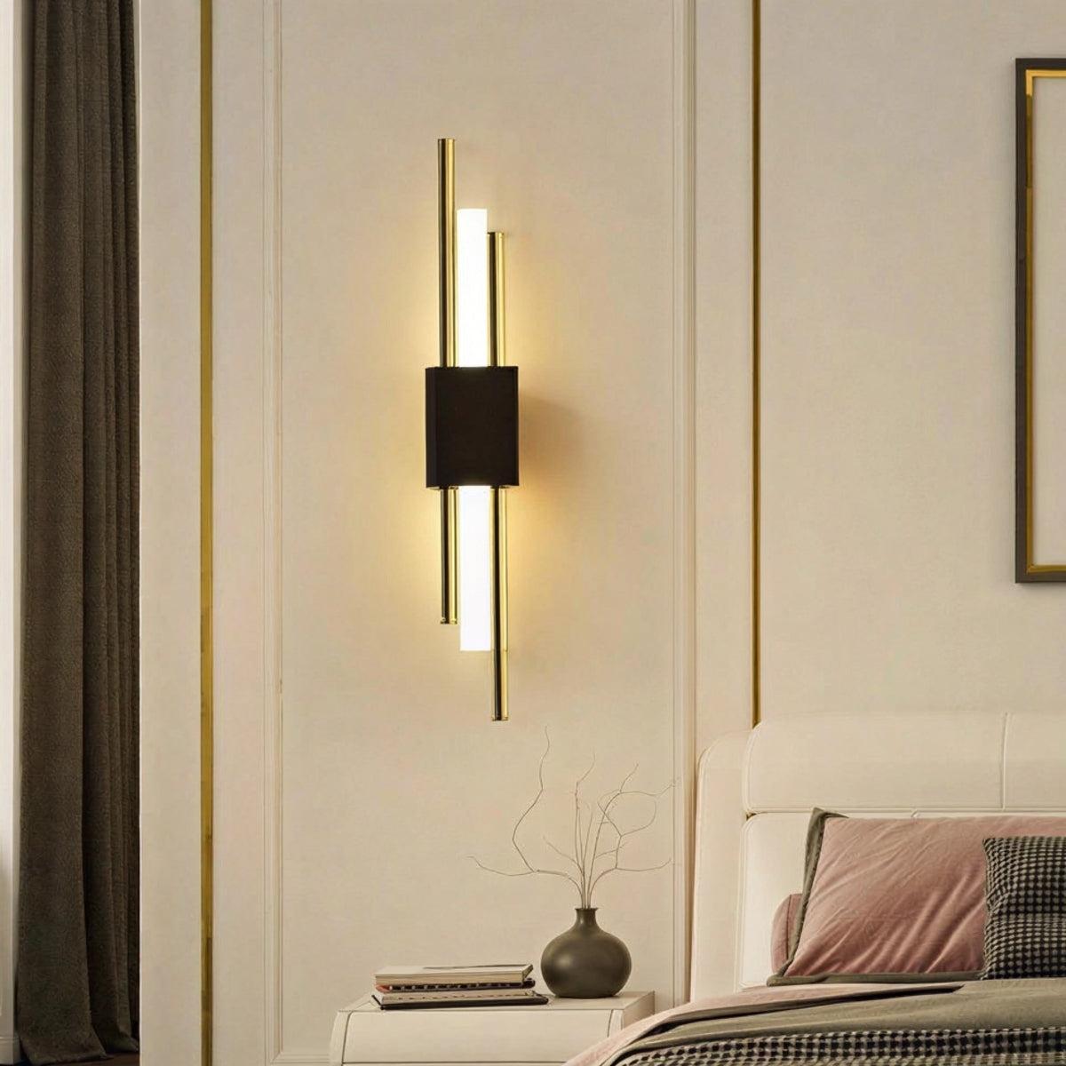 Modern Sleek Vertical Wall Lamp With Architectural Sconce Design
