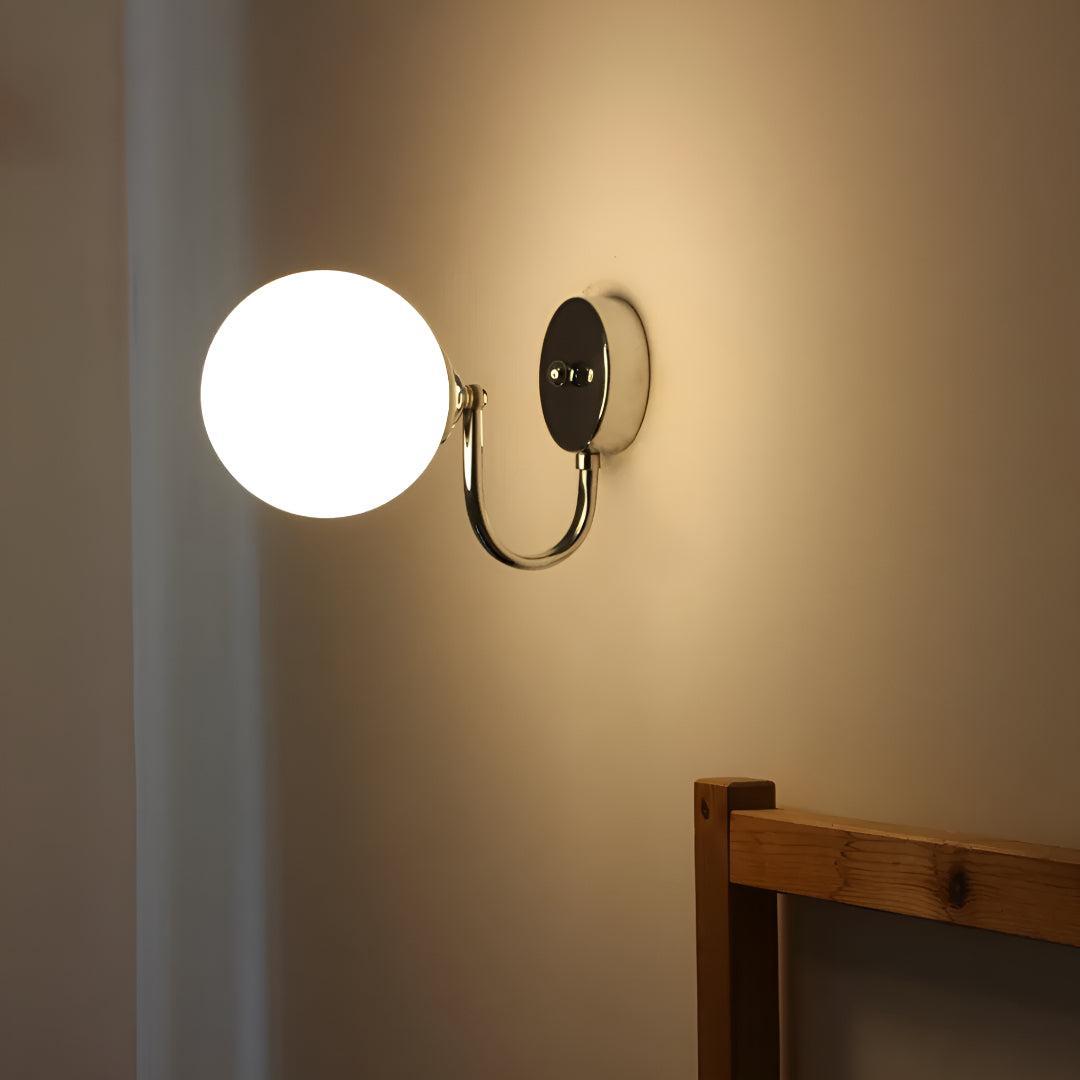 Modern Staggered Round Glass Globe Wall Sconce Light for Home Interiors