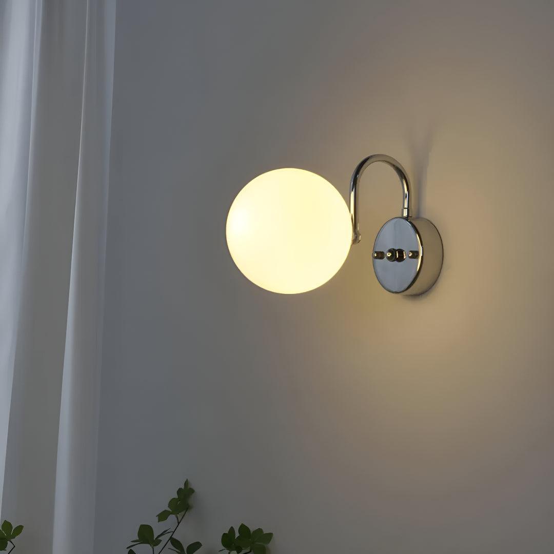 Modern Staggered Round Glass Globe Wall Sconce Light for Home Interiors