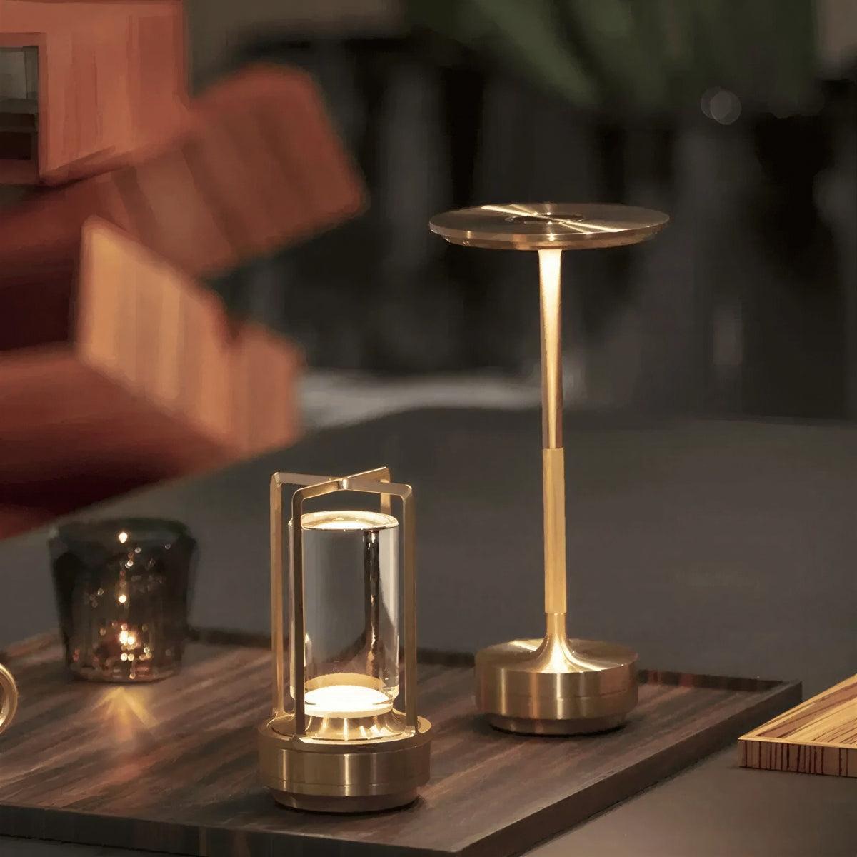 Modern Styled Rechargeable Table Lamp With Cordless Touch Dimming