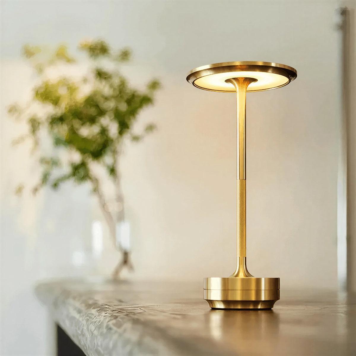 Modern Styled Rechargeable Table Lamp With Cordless Touch Dimming