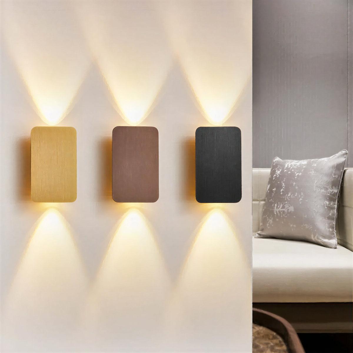 Modern Up Down Square Wall Light For Indoor Home Lighting