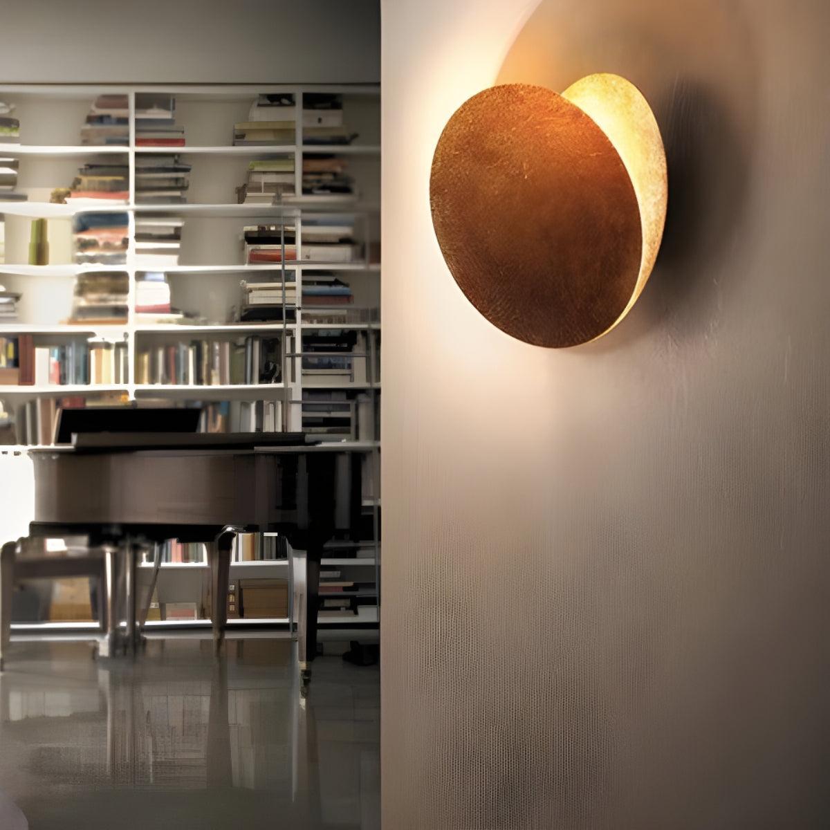 Modern Wall Light With Adjustable Rotating Solar Eclipse Design