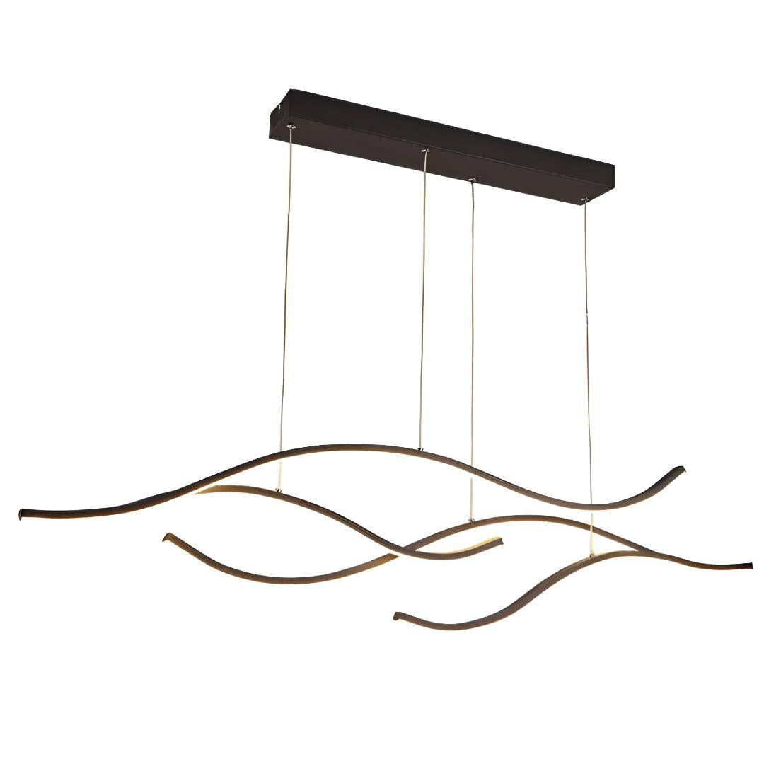 Modern Wave Styled Ceiling Lights Pendant For Kitchen Island