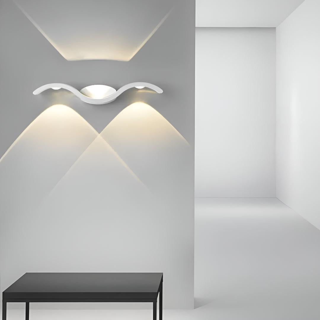 Modern Wavy Seagull Wall Lights With Up Down LED