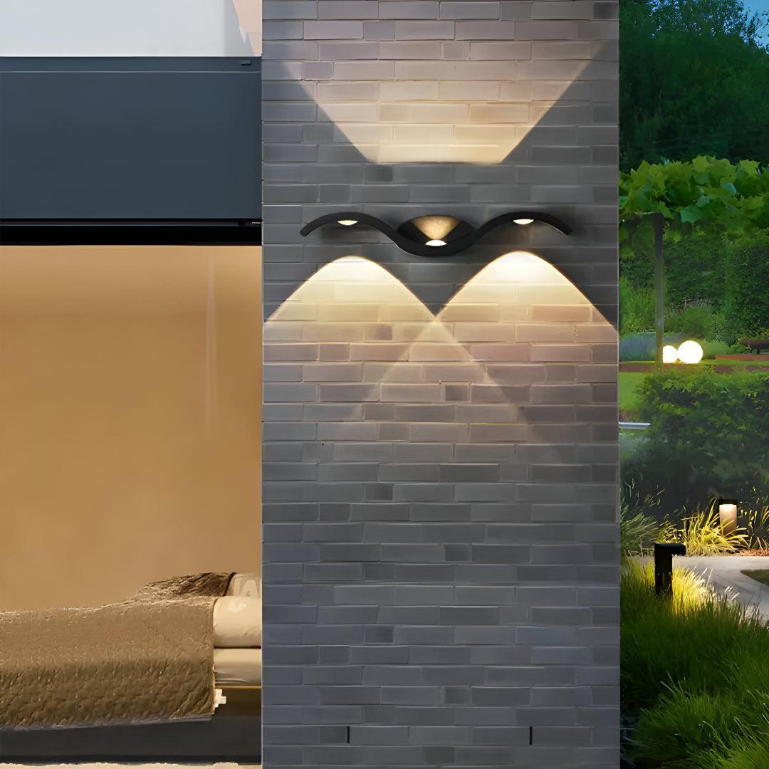 Modern Wavy Seagull Wall Lights With Up Down LED