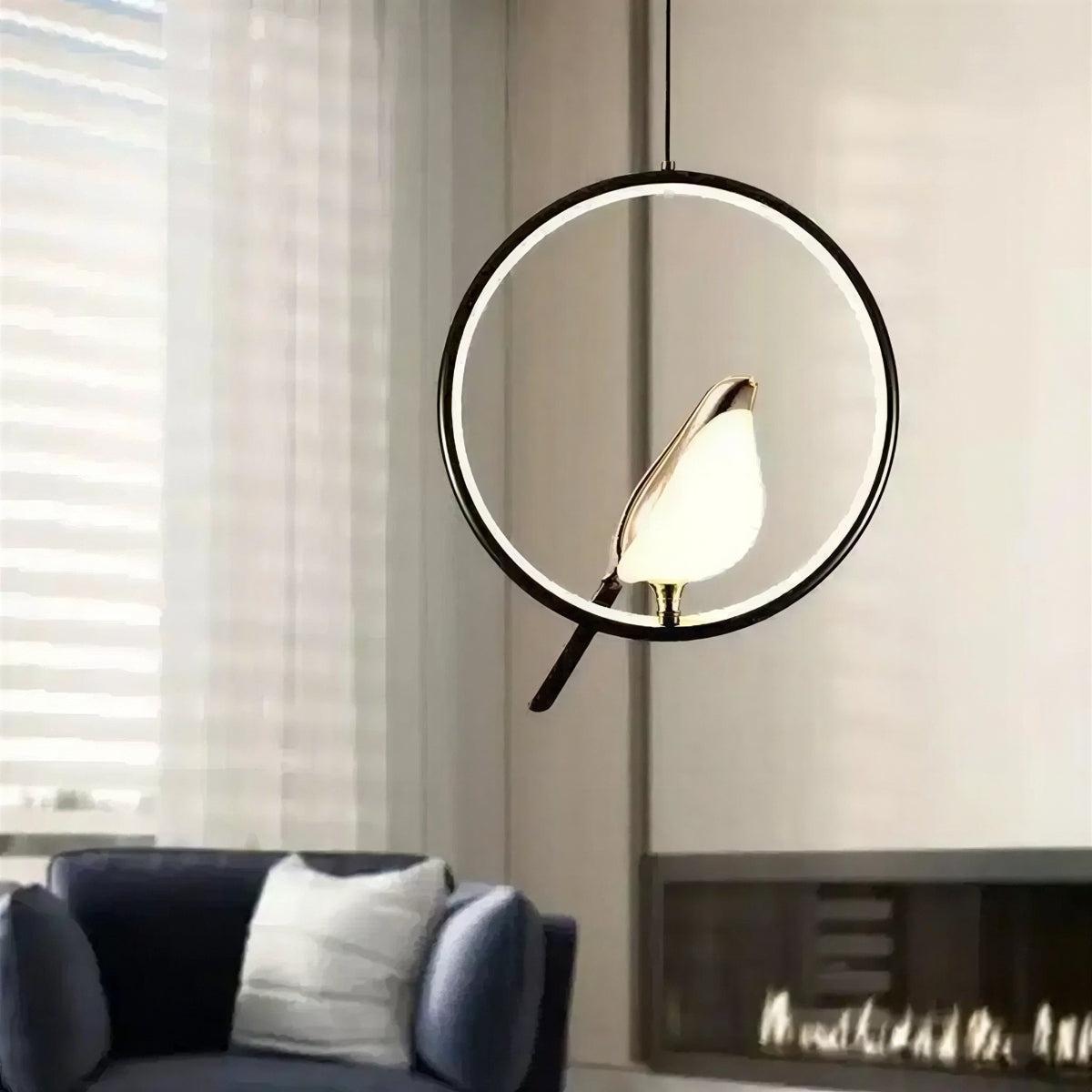 Nature-Inspired Bird Styled Sculptural Pendant Ceiling Light Fixture
