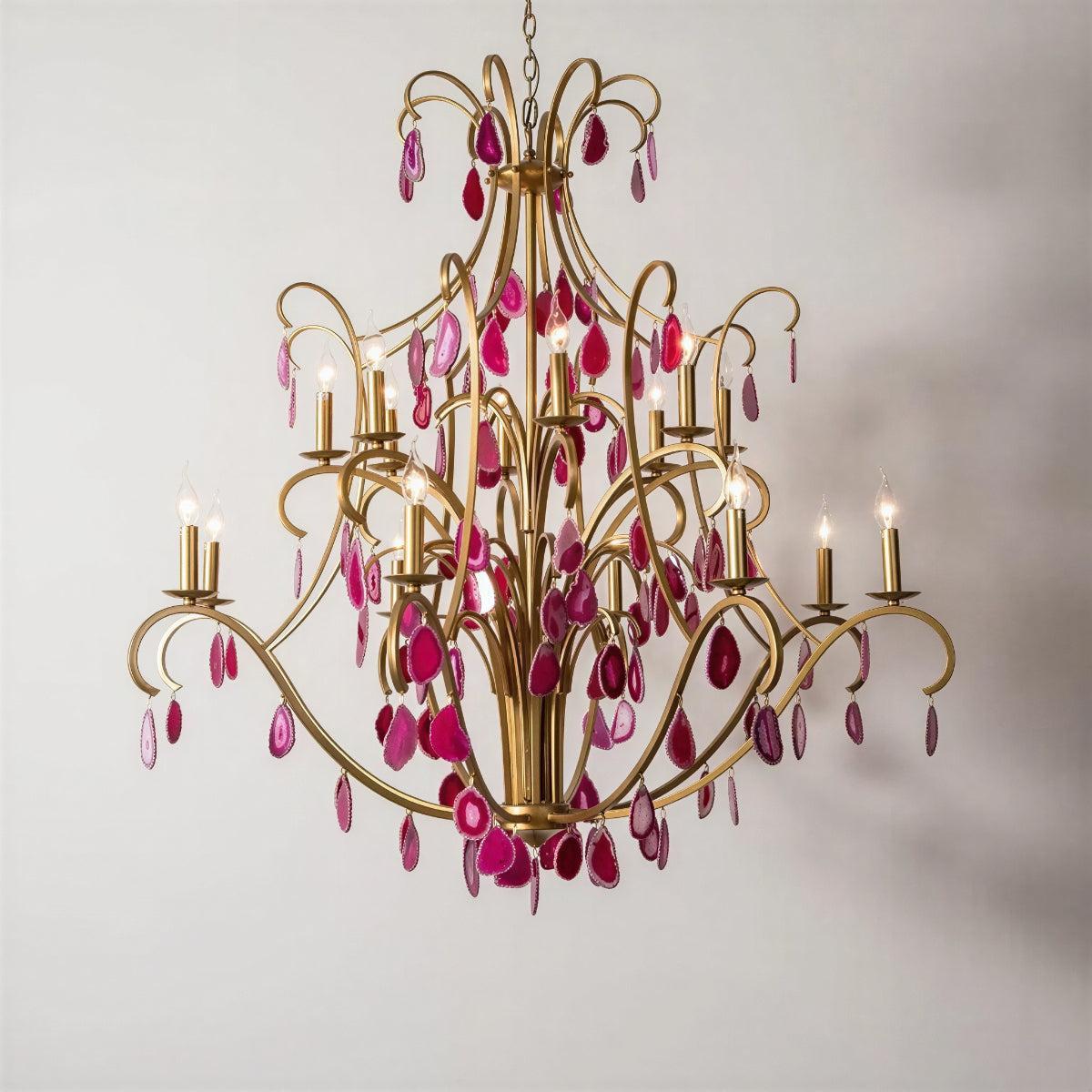 Ornate Crystal Chandelier Ceiling Pendant Light With Decorative Centrepiece