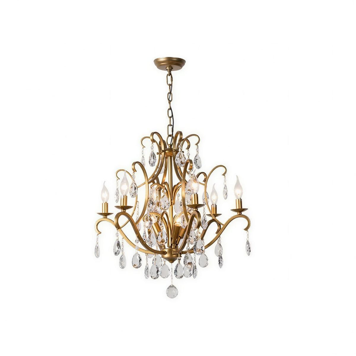 Ornate Crystal Chandelier Ceiling Pendant Light With Decorative Centrepiece