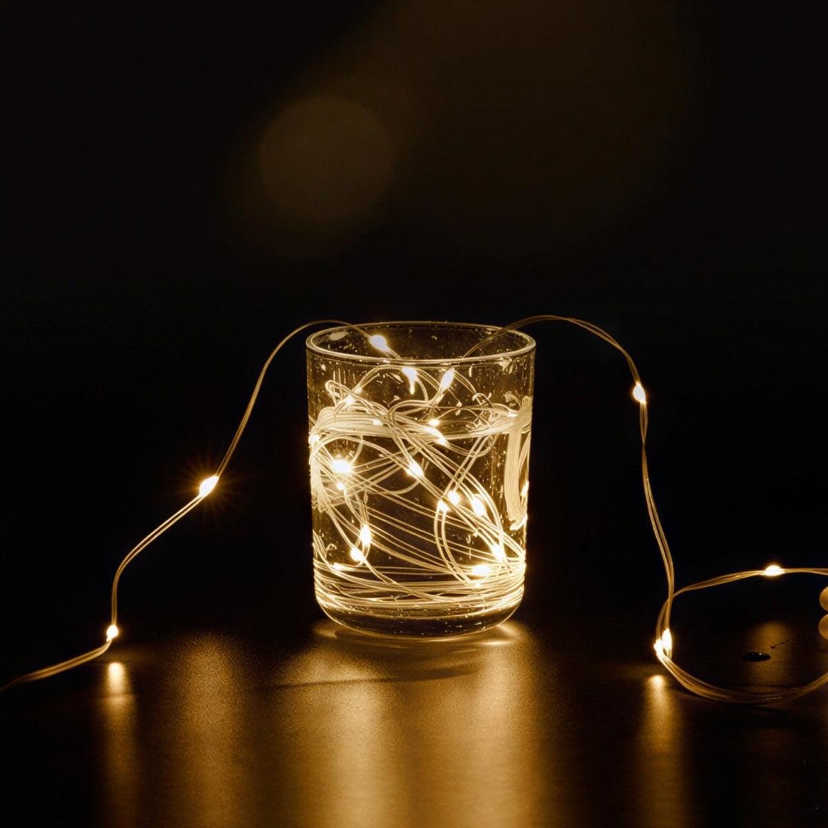 Outdoor Battery Powered Garden Fairy Lights With Retractable Storage Case