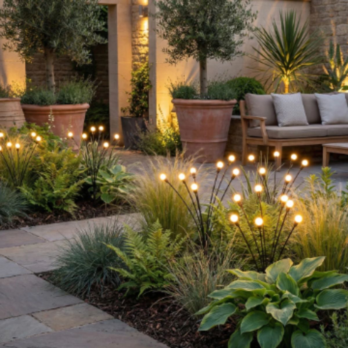 Outdoor Solar Garden Lights With Firefly Design