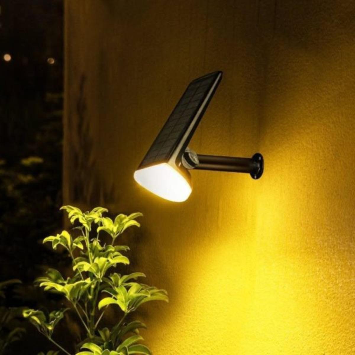 Outdoor Solar Wall Or Garden Light With Adjustable Head Spotlight