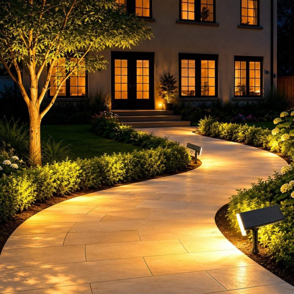 Outdoor Solar Wall Or Garden Light With Adjustable Head Spotlight