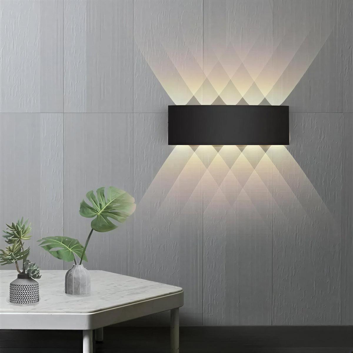 Outdoor Wall Light With Modern Symmetrical Facade Beam Design