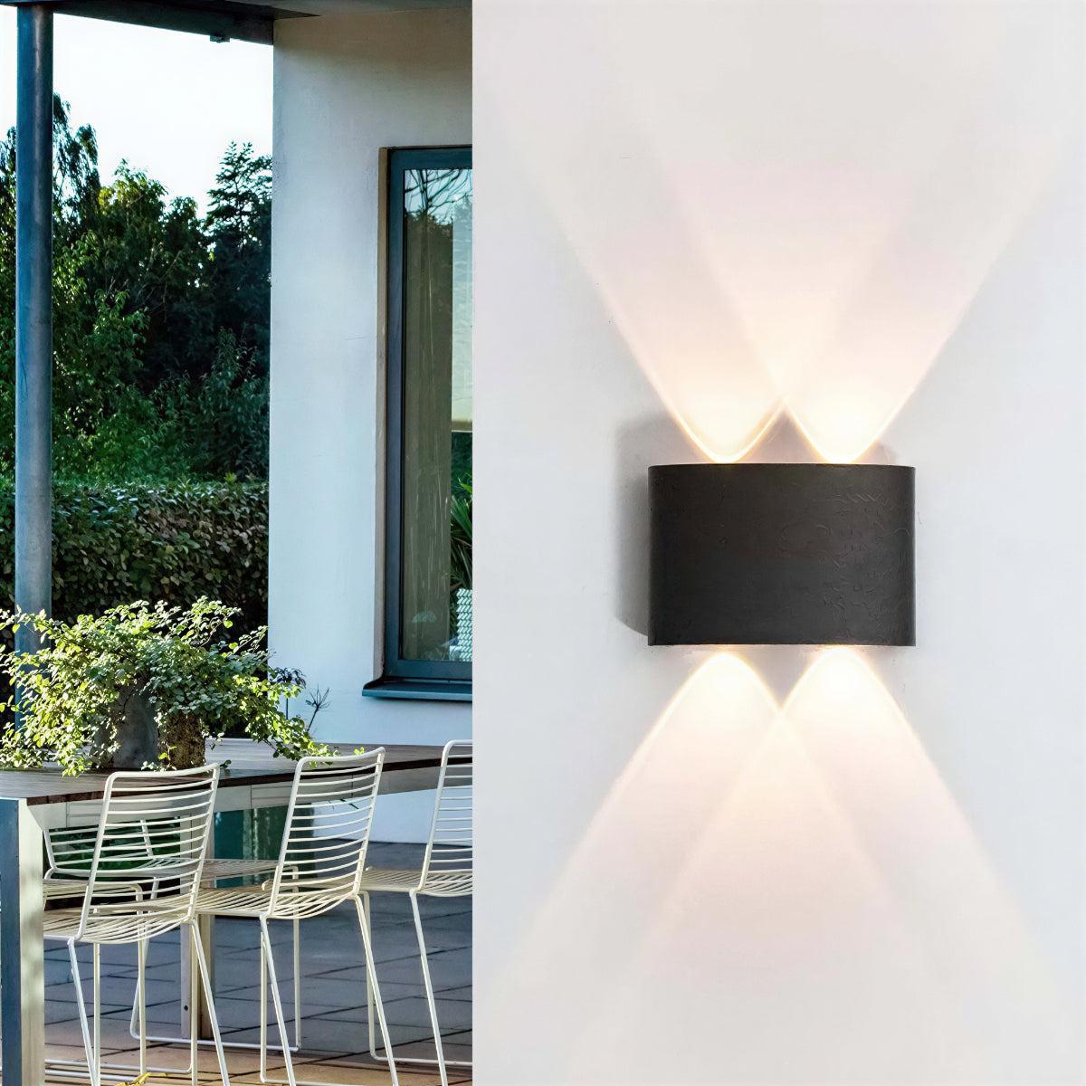 Outdoor Wall Light With Modern Symmetrical Facade Beam Design