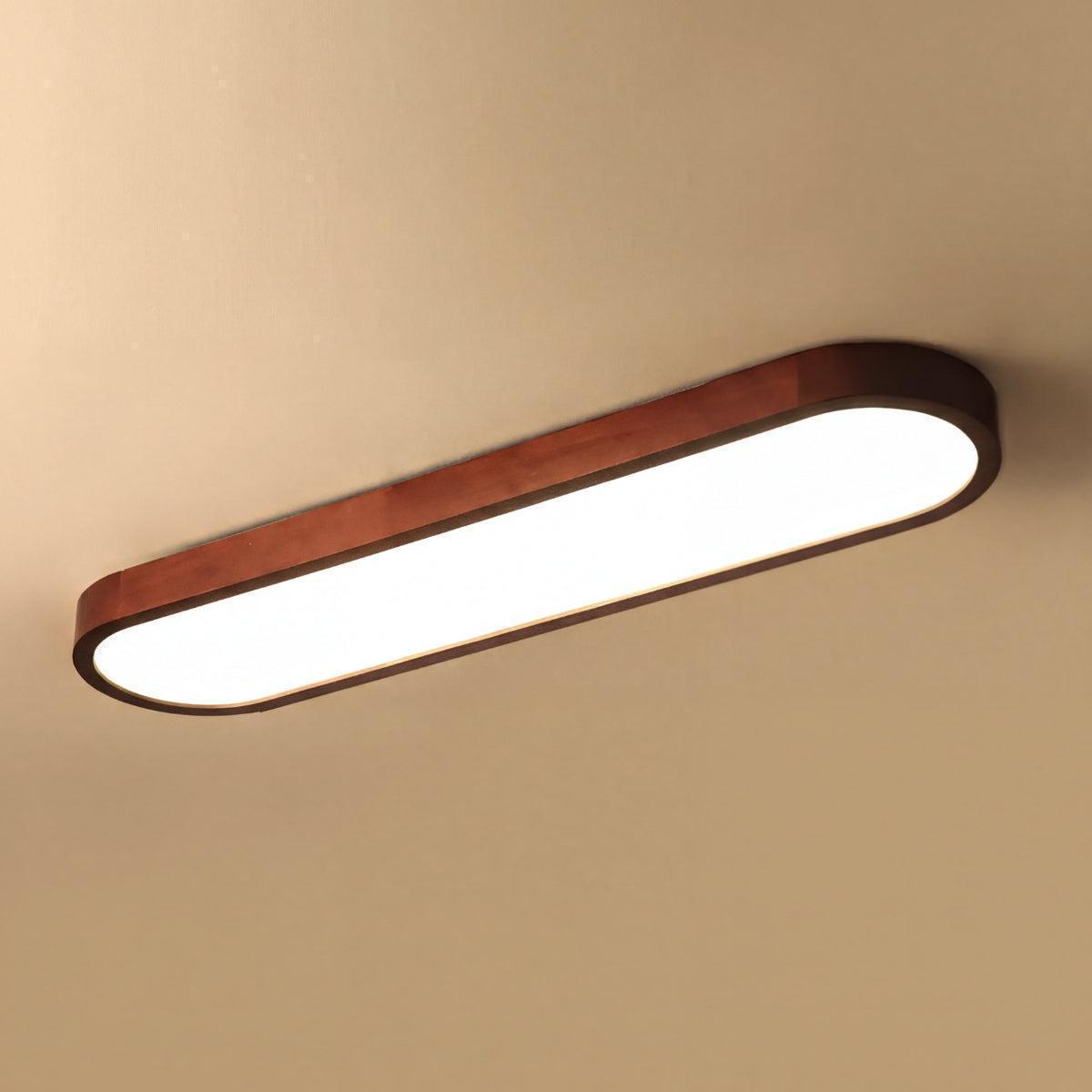 Oval Shaped Flush Mount Ceiling Light With Modern LED Linear Design