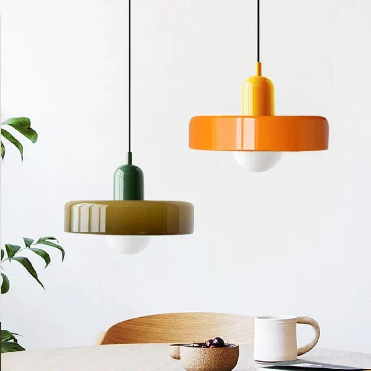 Pendant Light Fixture With Bauhaus And Retro Design