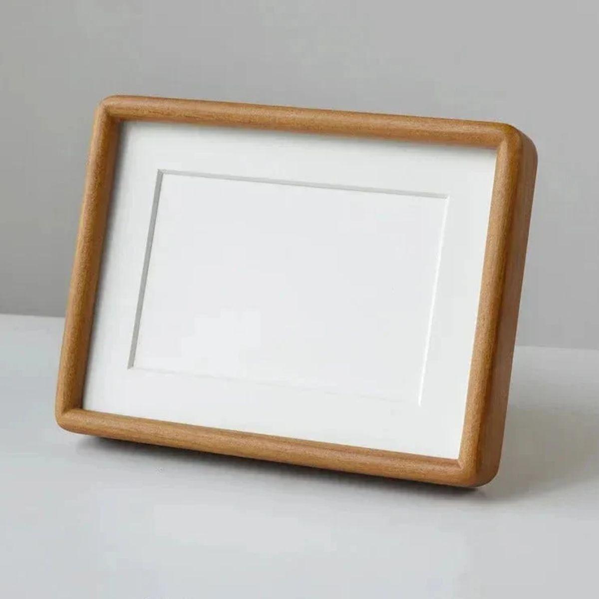 Photo Picture Display Frame Stand With Rounded Wood Corners