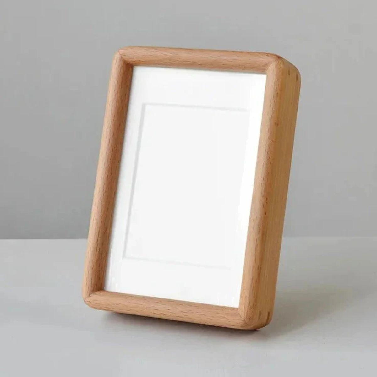 Photo Picture Display Frame Stand With Rounded Wood Corners