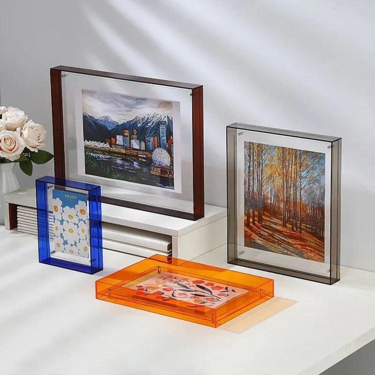Picture Frame With Coloured Edge Design For Photos And Art