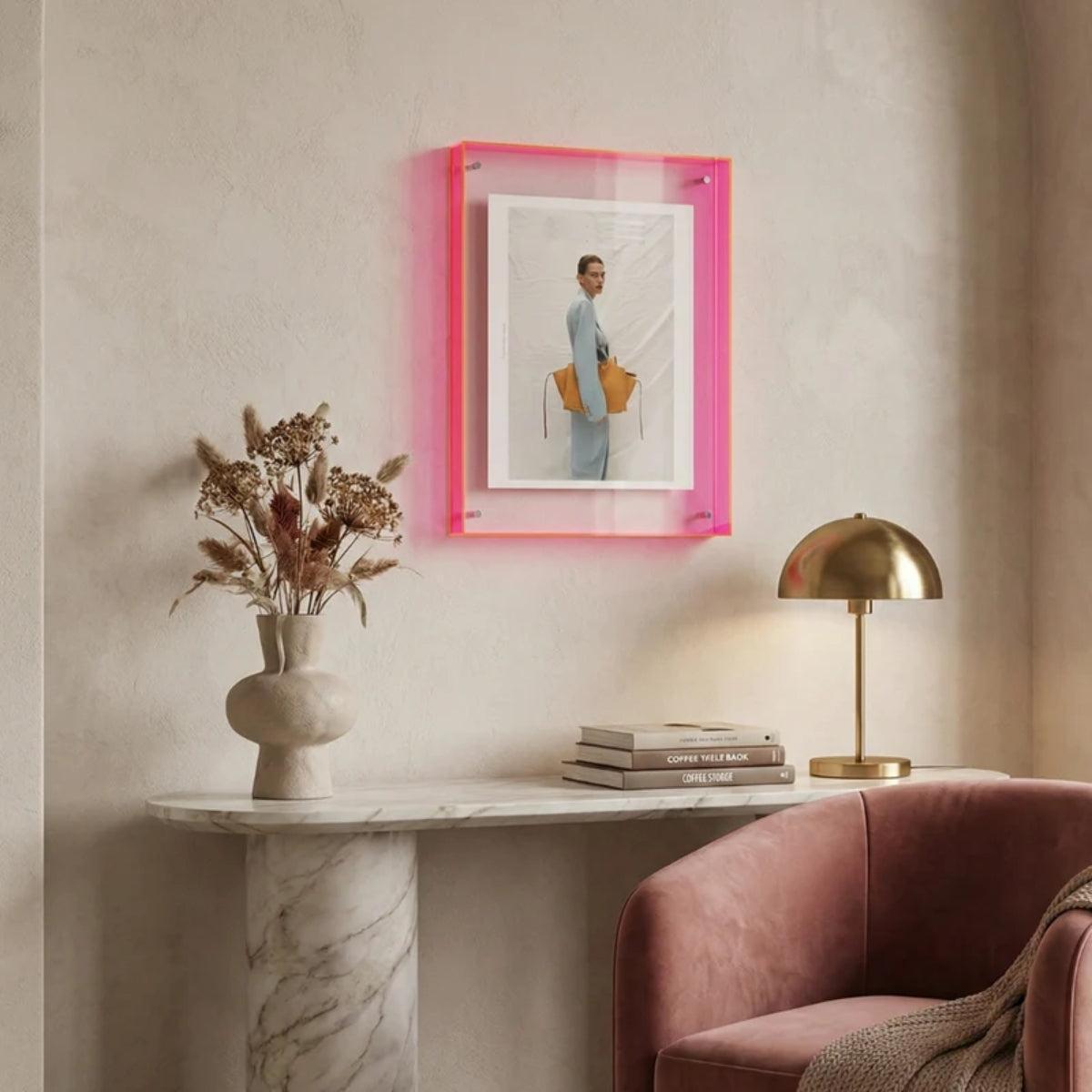 Picture Frame With Coloured Edge Design For Photos And Art