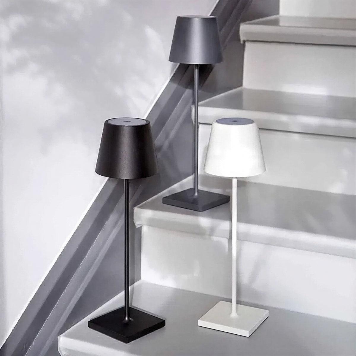 Portable Rechargeable Table Lamp With Dimmable Touch Control Battery Powered Light