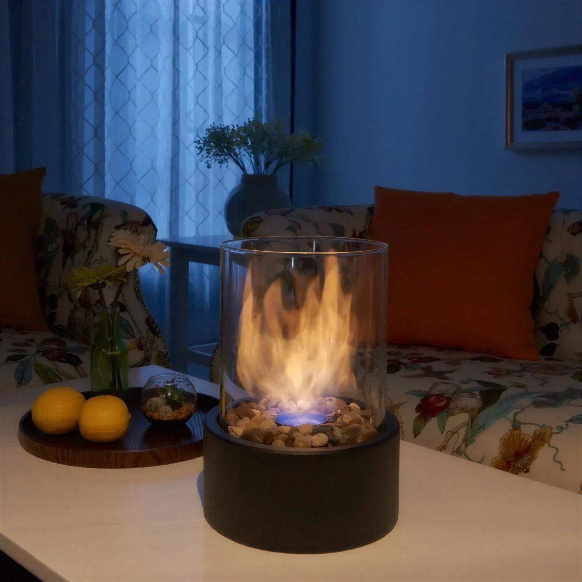 Portable Tabletop Smokeless Fire Pit With Ethanol Burner