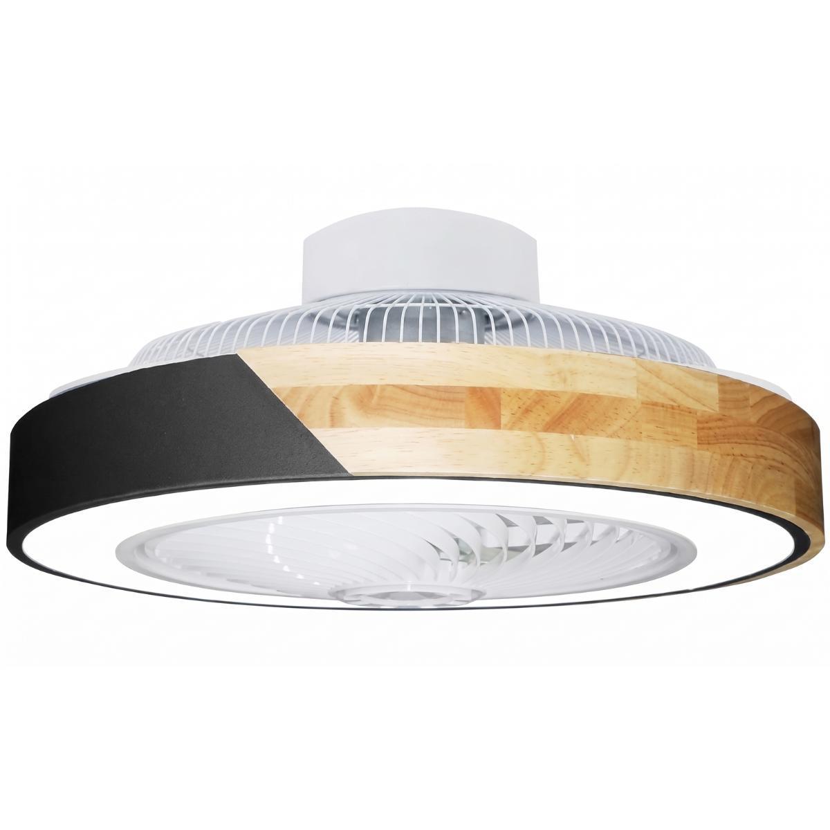 Quiet Semi Flush Bladeless Ceiling Fan Light and Remote Control