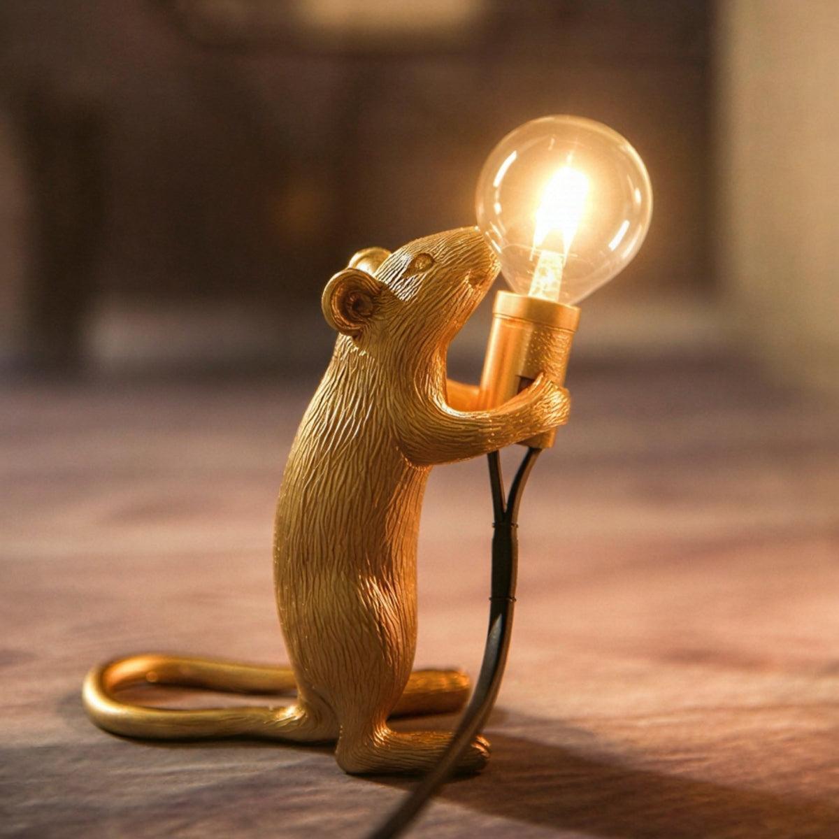 Quirky Mouse Figurine Table Lamp