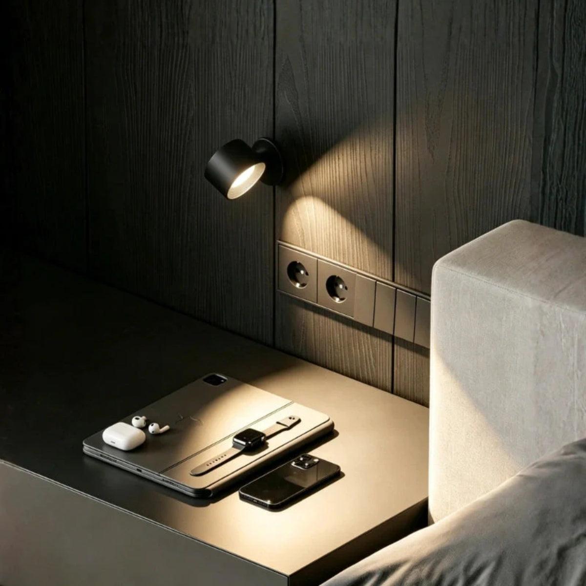 Rechargeable Battery Operated Stick On Wall Light With Motion Sensor And Adjustable Angle