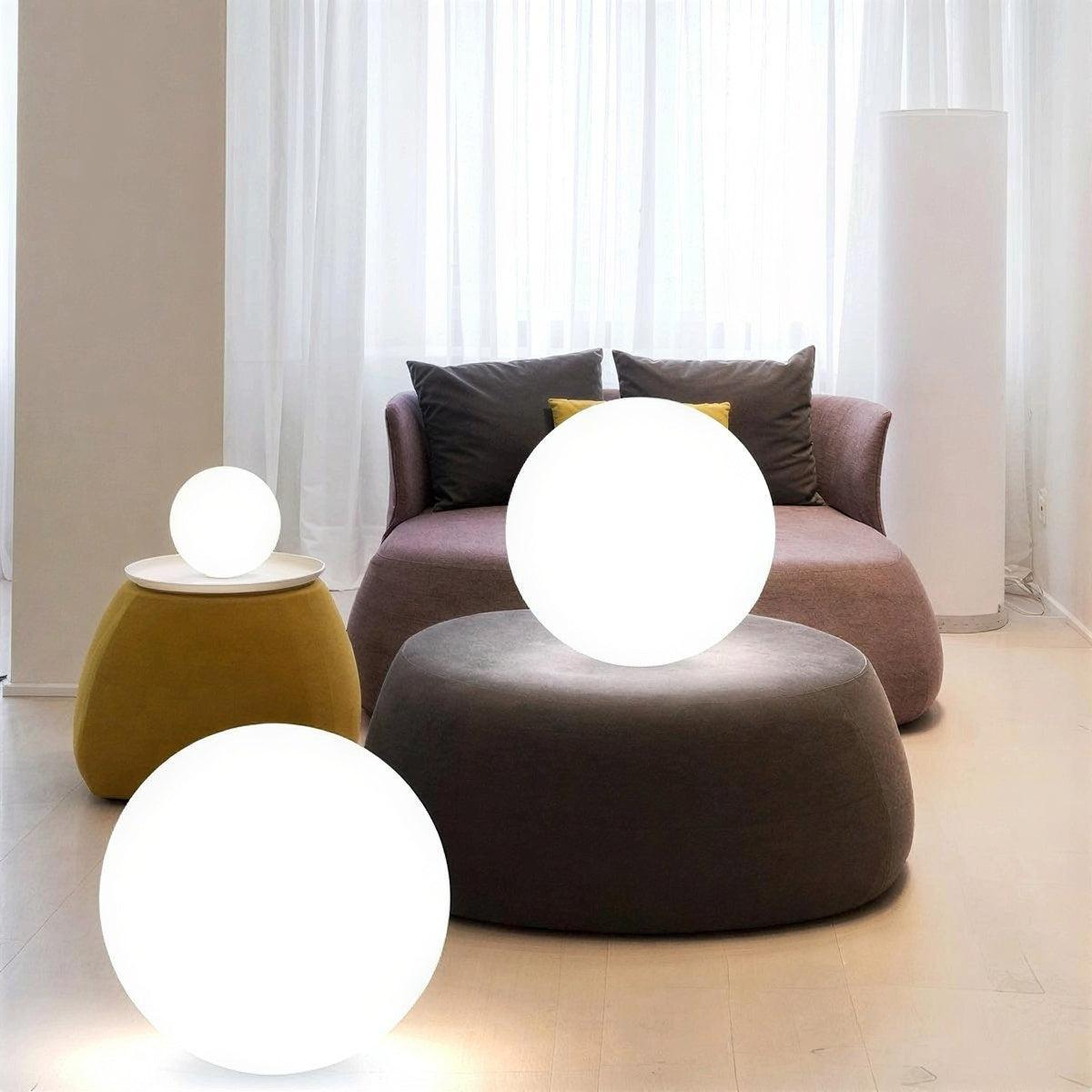 Rechargeable Spherical Outdoor Globe Floor Lamp With Remote Control