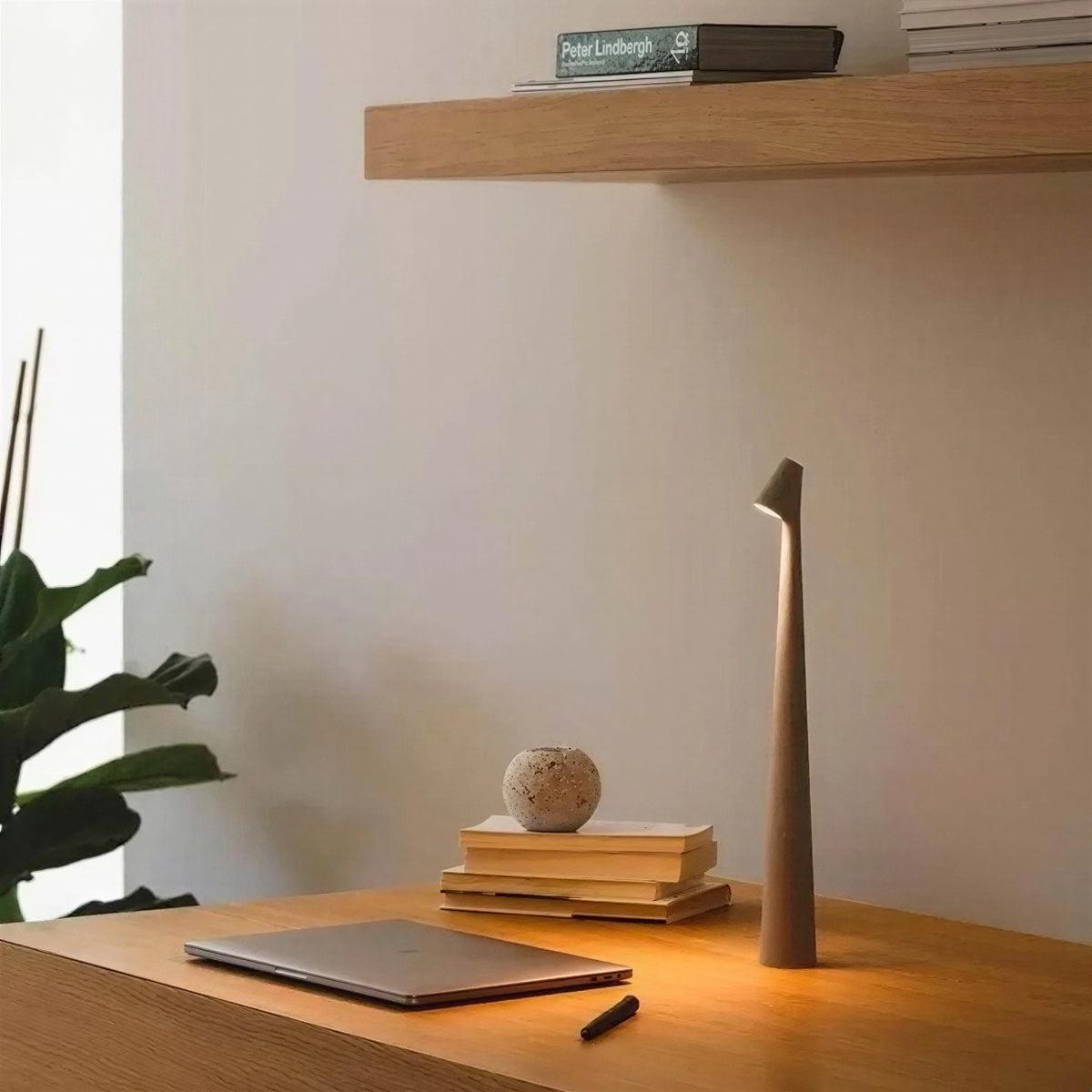 Rechargeable Table Lamp With Modern Cordless Battery Powered Soft Ambient Glow