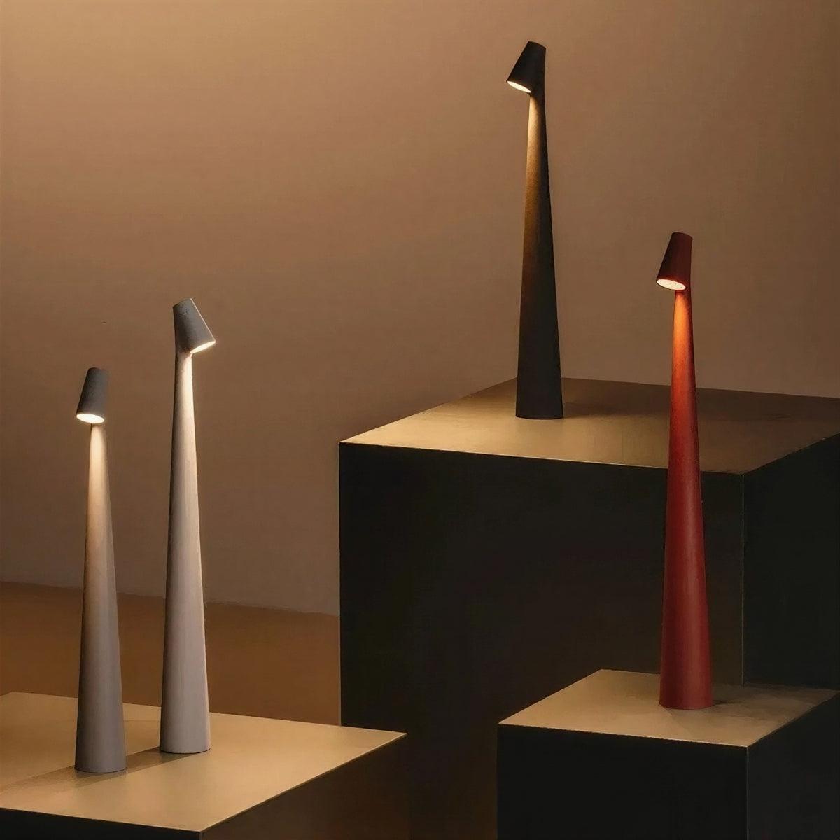 Rechargeable Table Lamp With Modern Cordless Battery Powered Soft Ambient Glow