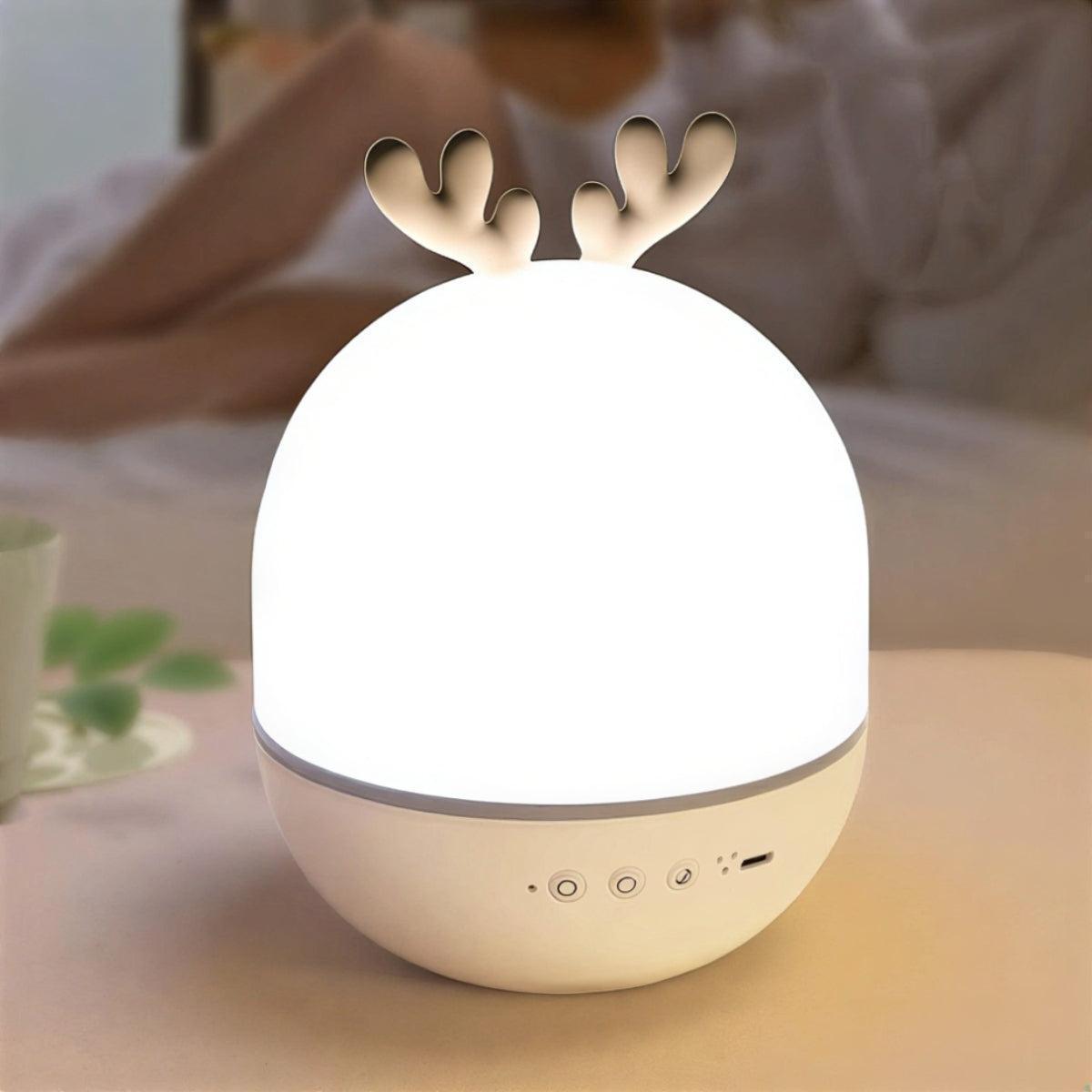Reindeer Galaxy Star Projector Night Light With Rotating Music Effects