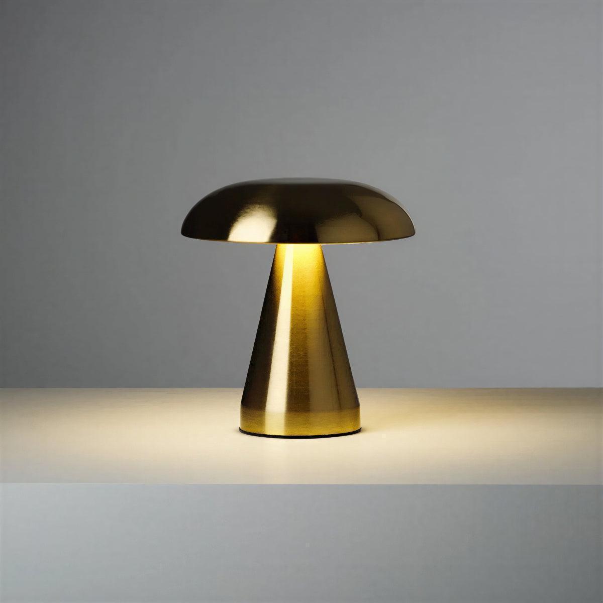 Retro Mushroom Styled Rechargeable Table Lamp With Battery Operated Light