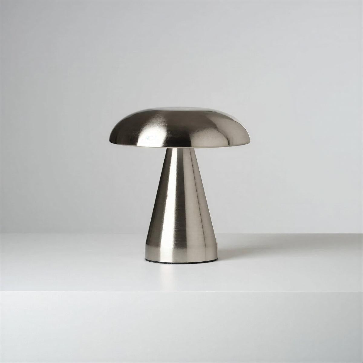 Retro Mushroom Styled Rechargeable Table Lamp With Battery Operated Light